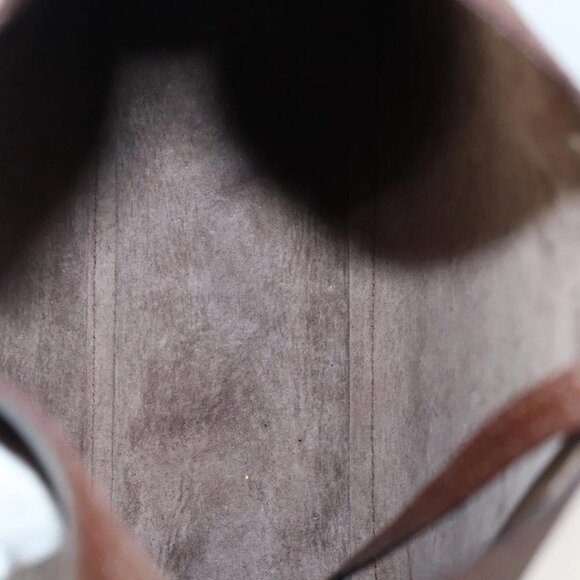 GUCCI Bamboo Shoulder Bag Leather Brown Gold 001 1880 Auth am8464 - Picture 11 of 16